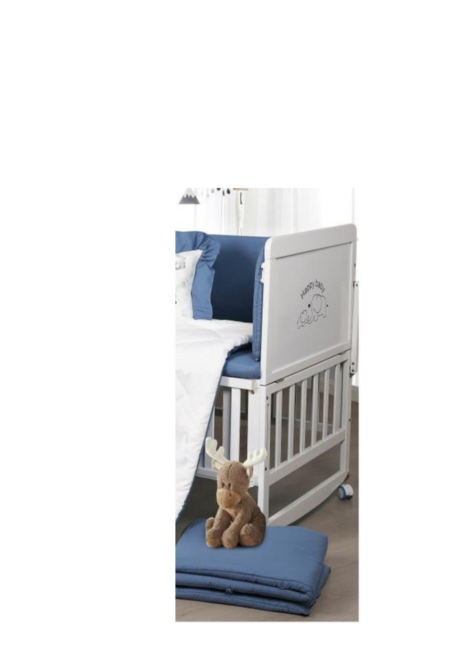 هورس مفرش سرير حواجز سرير اطفال 5 قطع صيفي ليمنح طفلك الراحة من المايكروفايبر ، 5 قطع مقاس اللحاف 132x104سم - Image 4