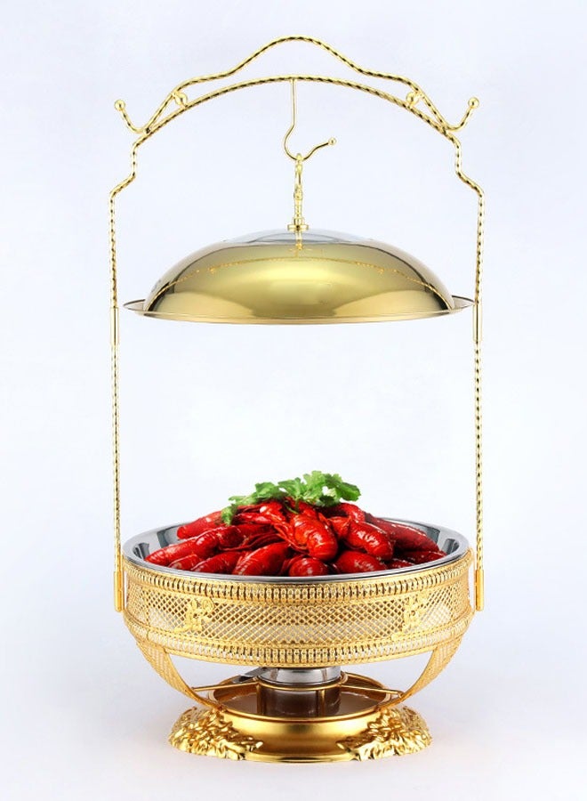 KLNAMAEAAN Stainless Steel Buffet Chafing Dish Food Warmer and Heater 8.0L Golden colour - Image 1