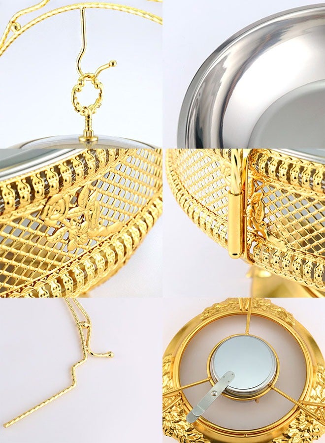 KLNAMAEAAN Stainless Steel Buffet Chafing Dish Food Warmer and Heater 8.0L Golden colour - Image 5