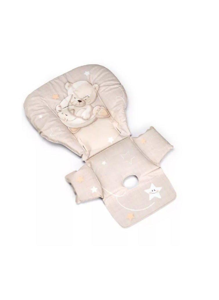 cam كرسي طعام للأطفال - كرسي طعام، صينية قابلة للإزالة، من عمر 0 إلى 36 شهرًا، صنع في إيطاليا، مريح، مبطن ناعم، سهل التنظيف، 6 ارتفاعات، 3 أوضاع لإمالة مسند الظهر، حزام أمان بخمس نقاط - Image 4