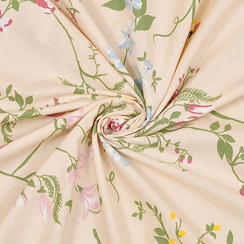 Haus & Kinder 186 TC 100% Cotton Kids Bedsheet with 1 Pillow Cover for Bed, Vibrant Floral Design - 88 x 57 Inches, Peach - Image 4