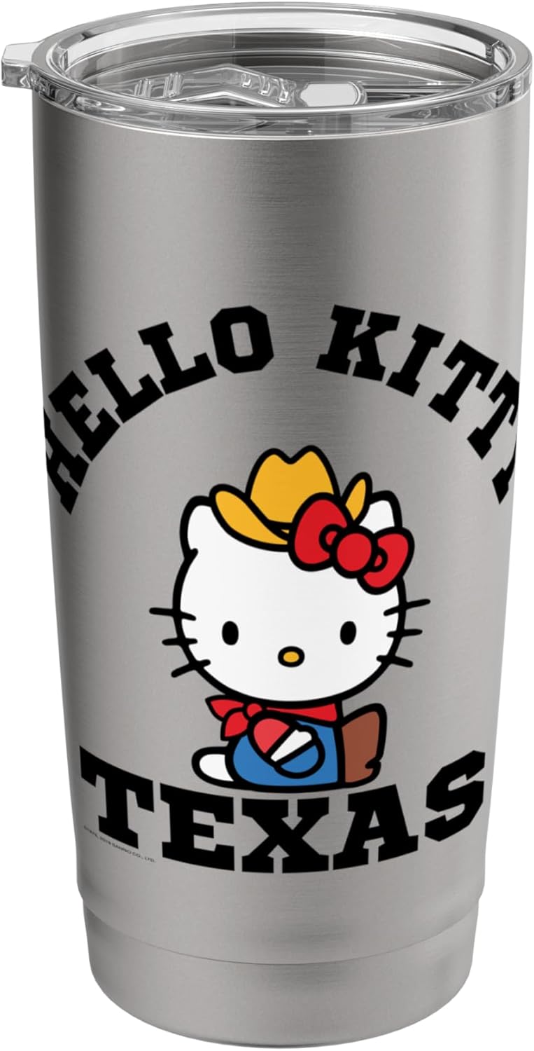 Hello Kitty Hello Kitty Heart of Texas Tee Shirt Stainless Steel Insulated Tumbler  - Image 1