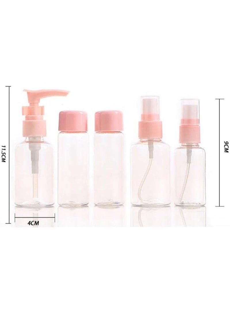 مجموعة زجاجات فارغة محمولة بحجم مناسب للسفر من 5 قطع متعددة الالوان - Image 2