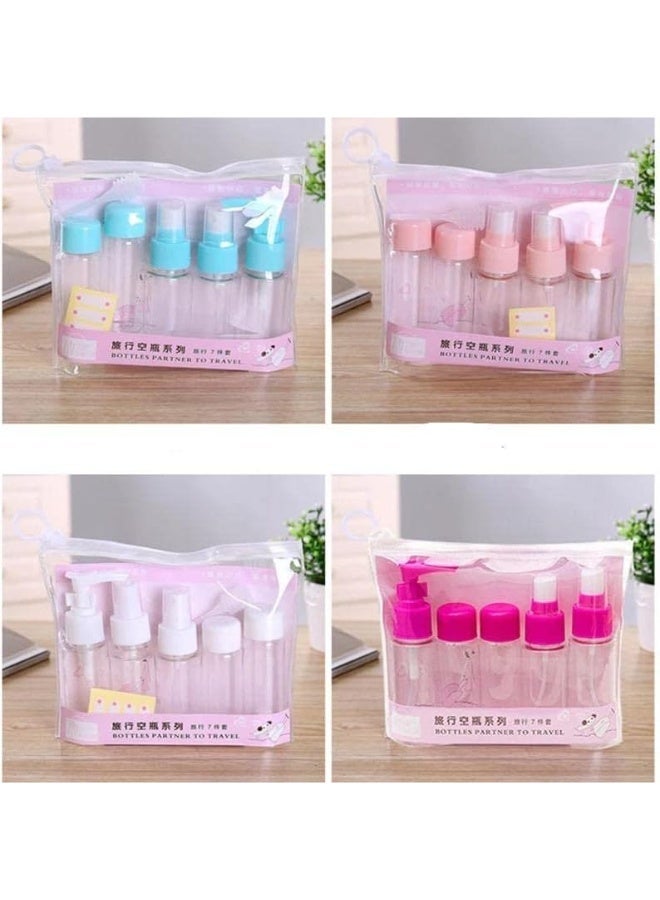 مجموعة زجاجات فارغة محمولة بحجم مناسب للسفر من 5 قطع متعددة الالوان - Image 5