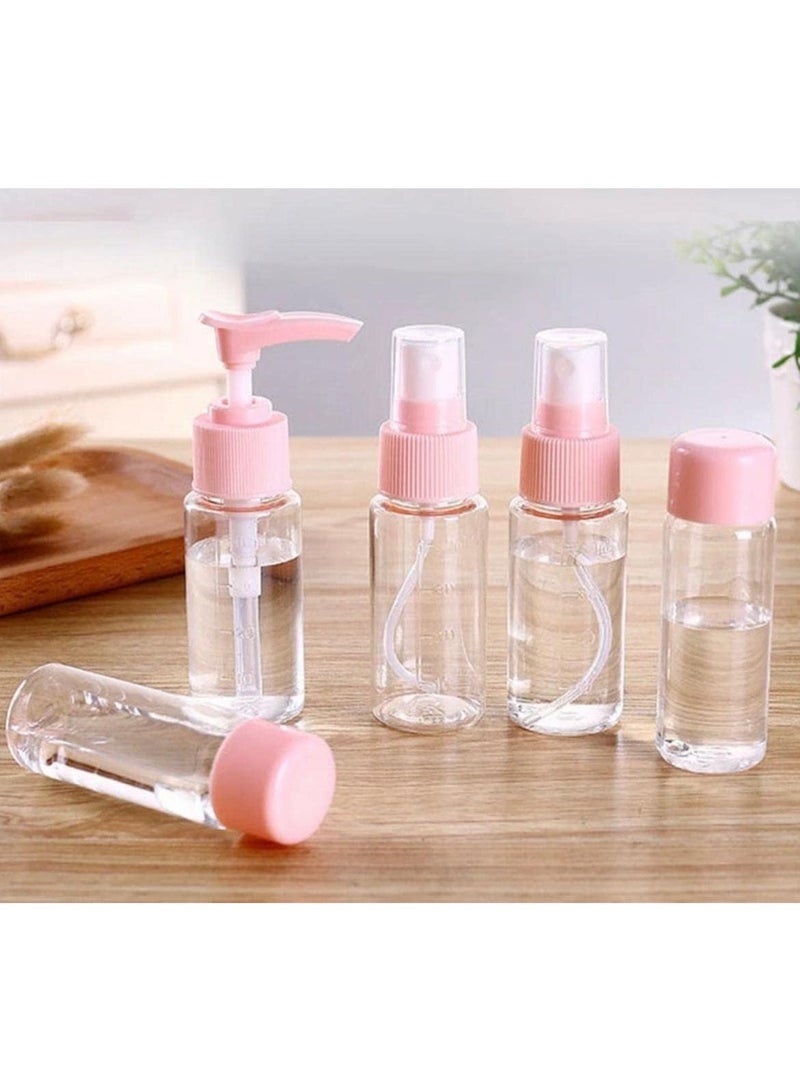 مجموعة زجاجات فارغة محمولة بحجم مناسب للسفر من 5 قطع متعددة الالوان - Image 1