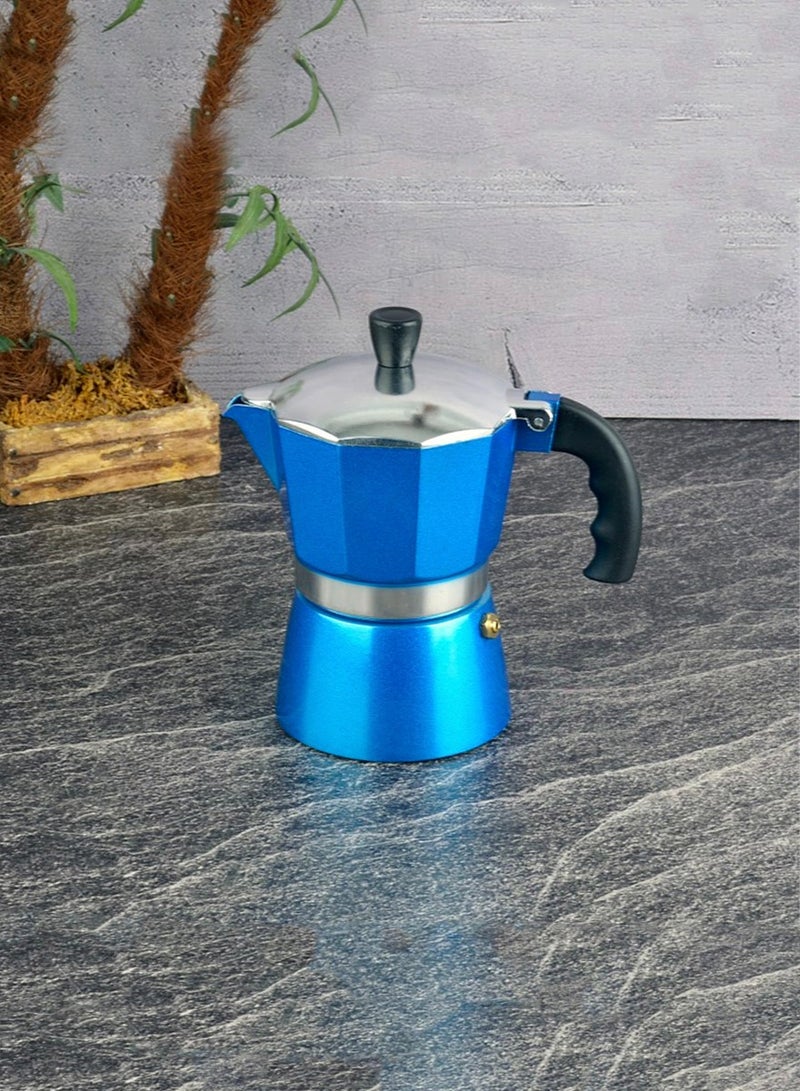 وعاء قهوة موكا 3 أكواب أزرق