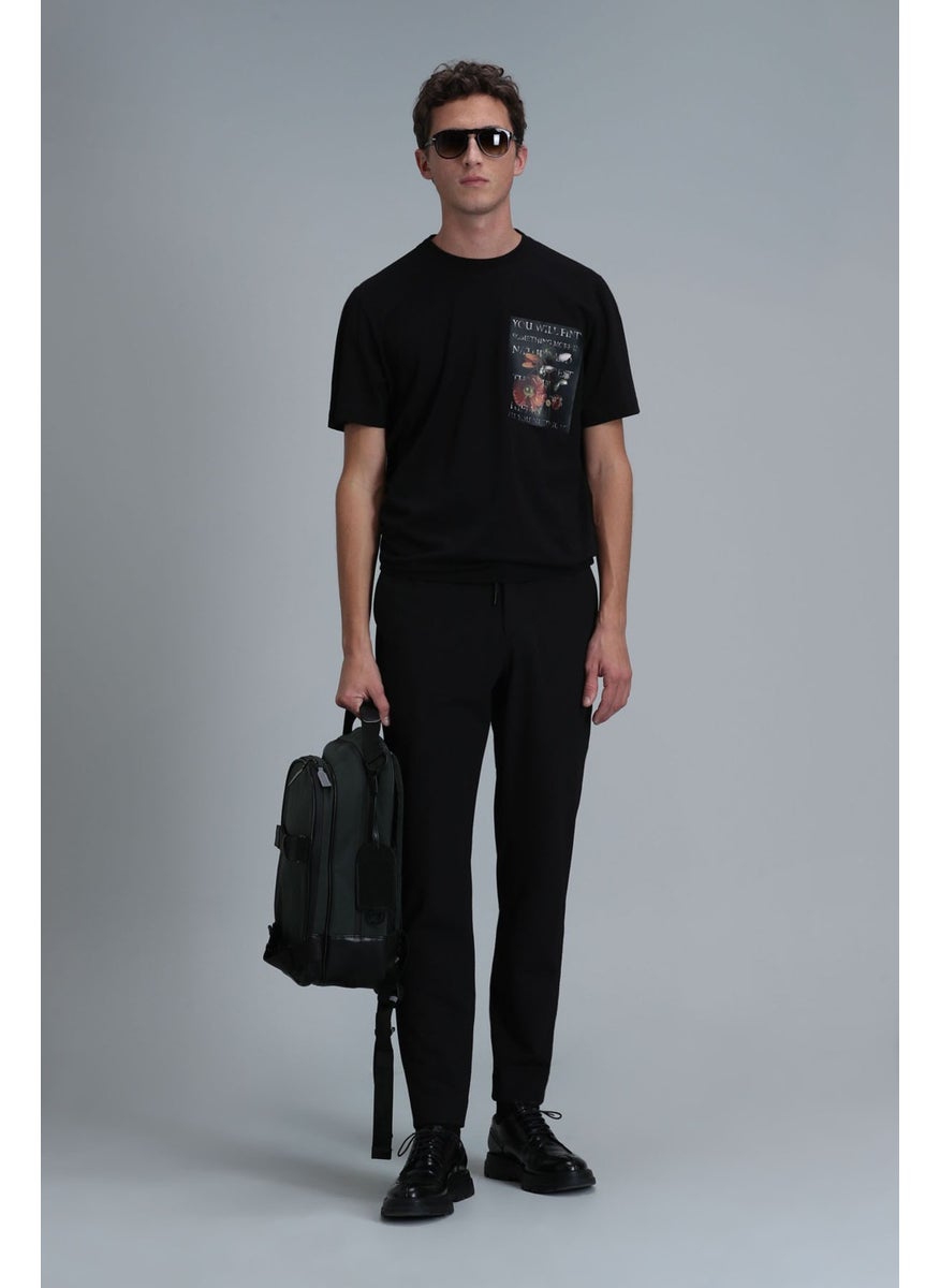 Lufian - Men's Exotic Modern Graphic T-Shirt 111020202 Black - Image 1