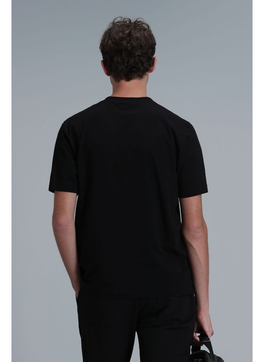 Lufian - Men's Exotic Modern Graphic T-Shirt 111020202 Black - Image 1