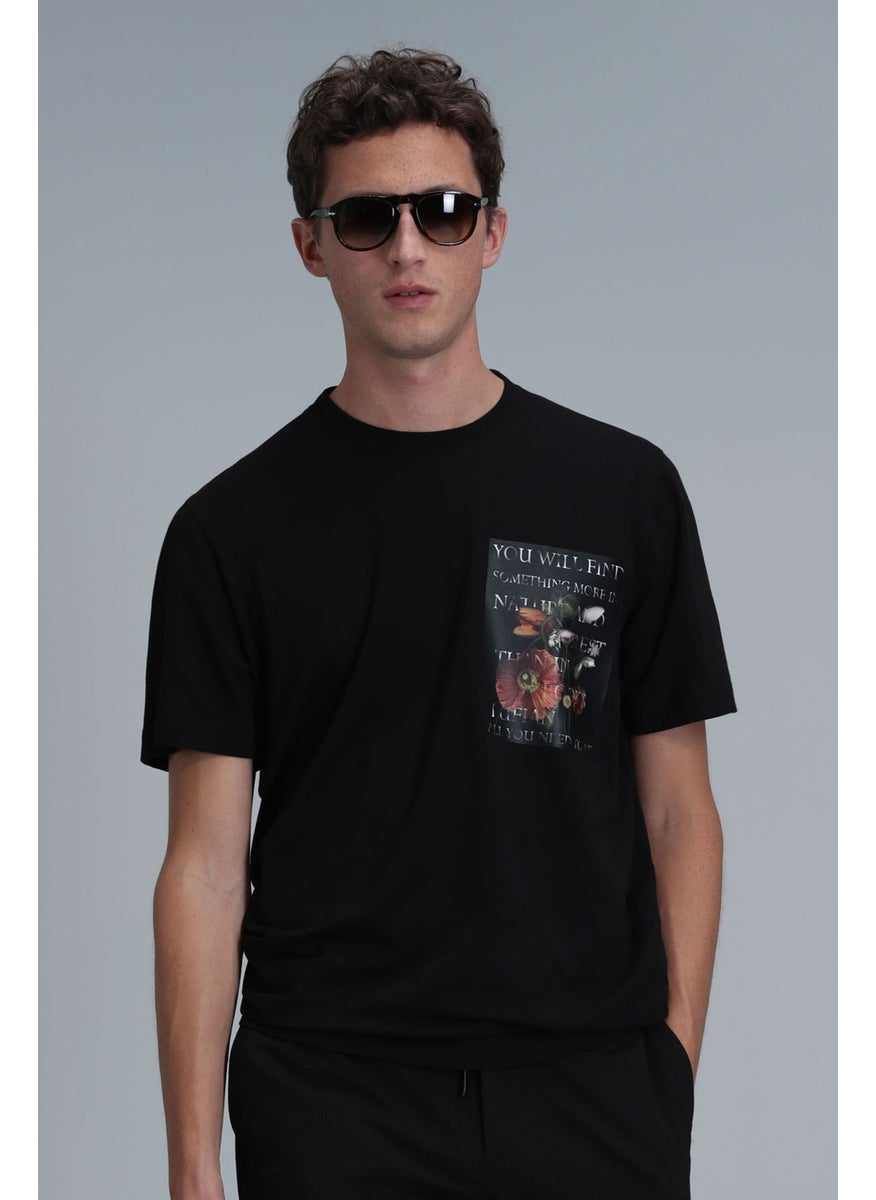 Lufian - Men's Exotic Modern Graphic T-Shirt 111020202 Black - Image 1