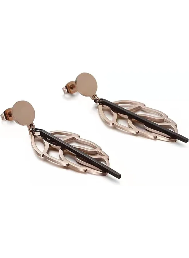 Lee Cooper Lee Cooper Women's Stainless Steel Rose Gold Plating Earrings