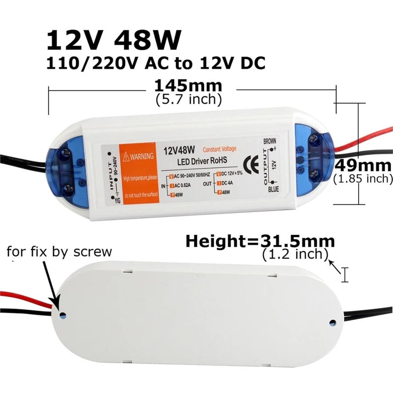 12V 48W LED Driver AC 110V 220V to DC Power Supply Adapter for Strip Lighting Transformer - Image 3