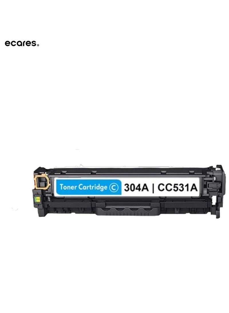ECARES® 304A Compatible Toner Cartridges CC531A  use for HP Color Laser CM2320n CM2320fxi CM2320nf MFP, CP2025 CP2025n CP2025x CP2025dn Printer (Cyan) - Image 1