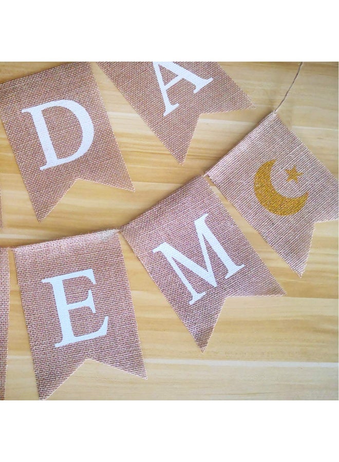 Chielor Ramadan Kareem Banner for Ramadan Decorations, Ramadan Kareem Decorations Banner with Moon and Star, Ramadan Party Decor Supplies for Home Muslim Festival - Image 3
