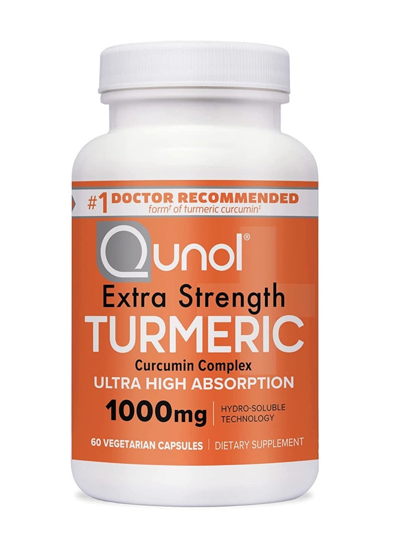 Qunol كبسولات الكركمين والكركمين 1000 ملغ 60 كبسولة نباتية