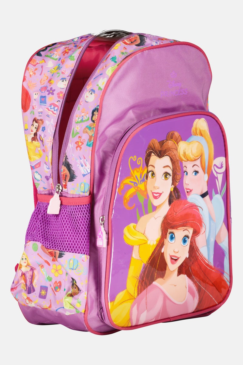 Disney Princess Kids Girl 3 In 1 Graphic Print Backpack, Multicolor - Image 3