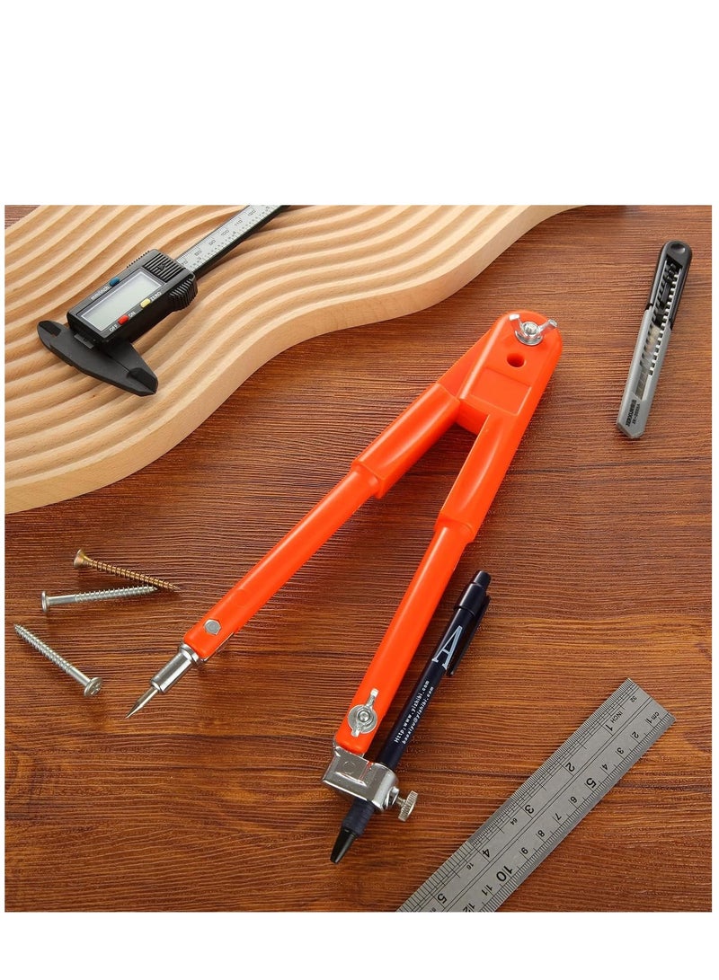 Excefore 12 Inch Professional Compass for Woodworking Large Compass for Drawing Circles Carpenters Compass with Pencil Drawing Compass for Geometry Drafting Art Drawing Circles - Image 5