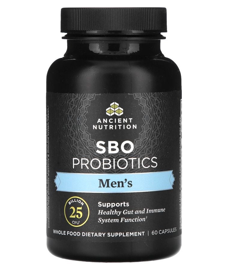 Ancient Nutrition Men's SBO Probiotics 25 Billion CFU 60 Capsules