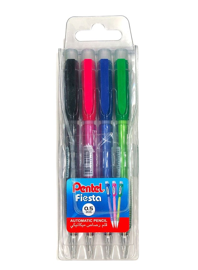 Pentel 4-Piece Fiesta Mechanical Pencil 0.5mm 