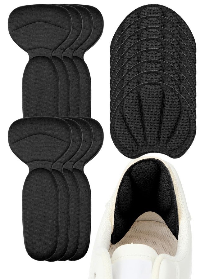 Yuanchu Back of Heel Cushion Pads, 8Pcs Reusable Adhesive Heel Grips Inserts - Anti Blister Heel Guards Liners Heel Protectors for Loose Shoes, Too Big Boots Improve Shoe Fit for Women Men - Image 1