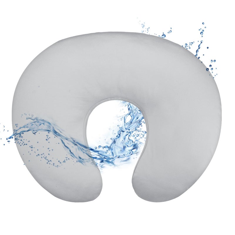 غطاء وسادة الرضاعة المقاوم للماء من هوياكس للرضع أغطية رضاعة مرنة لوسائد الرضاعة وسادة تغذية رائعة للأطفال الرضع غطاء وسادة للرضع الأولاد والبنات رمادي