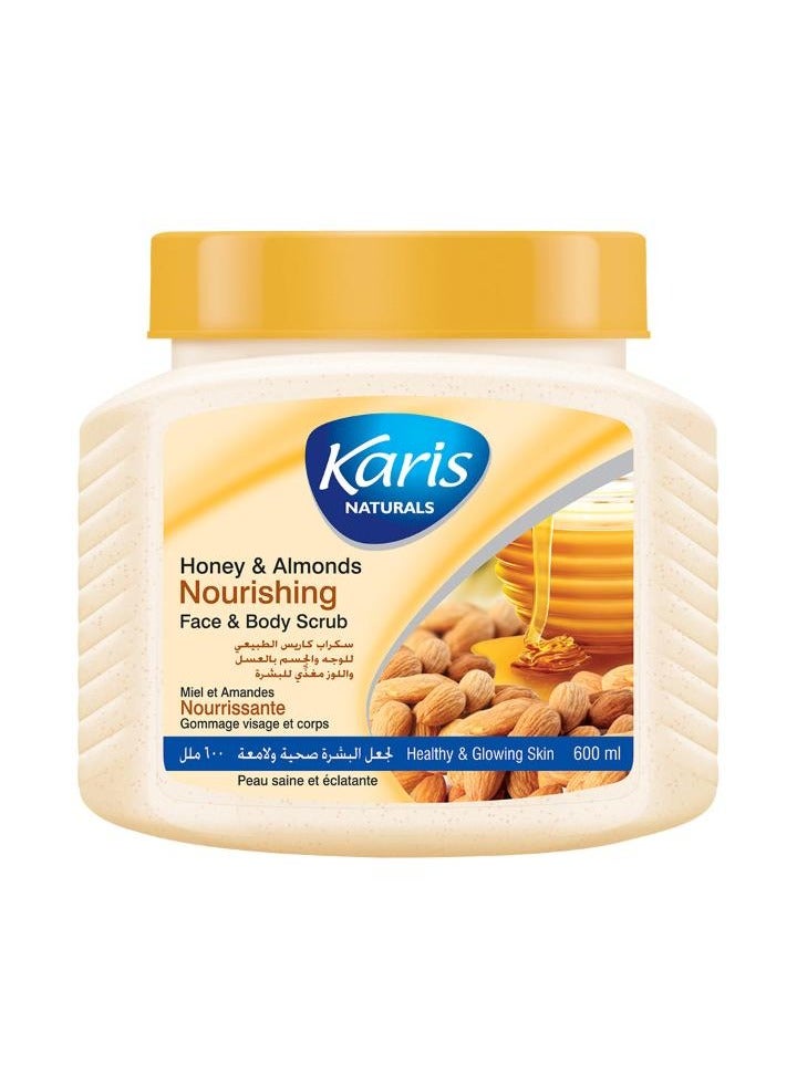 KARIS 2Pcs Karis Honey & Almonds Nourishing Face & Body Scrub 600Ml - Image 2