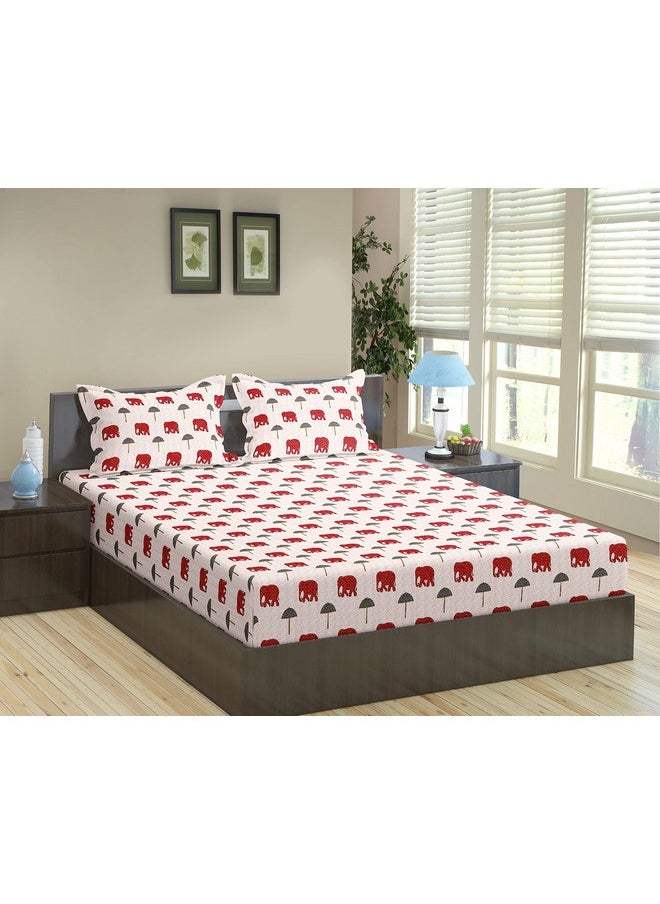 Trance Home Linen Jaipuri Design 180Tc 100% Cotton King Size Printed Bedsheet|Bedding Set Of King Size Flat Bed Cover With 2 Pillow Covers(108X108 Inch|9Ft X 9Ft-Ambari Red),180 TC - pzsku/ZE128C34C5DC592111789Z/45/_/1737806161/c87057d1-8d31-4091-b076-1256051940c2