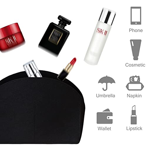 Soyizom Felt Purse Organizer Purse Insert Fits Alma BB PM Insert Tote Organizer for Women Purse Liner Purse in Purse(PM,Black) - Image 5