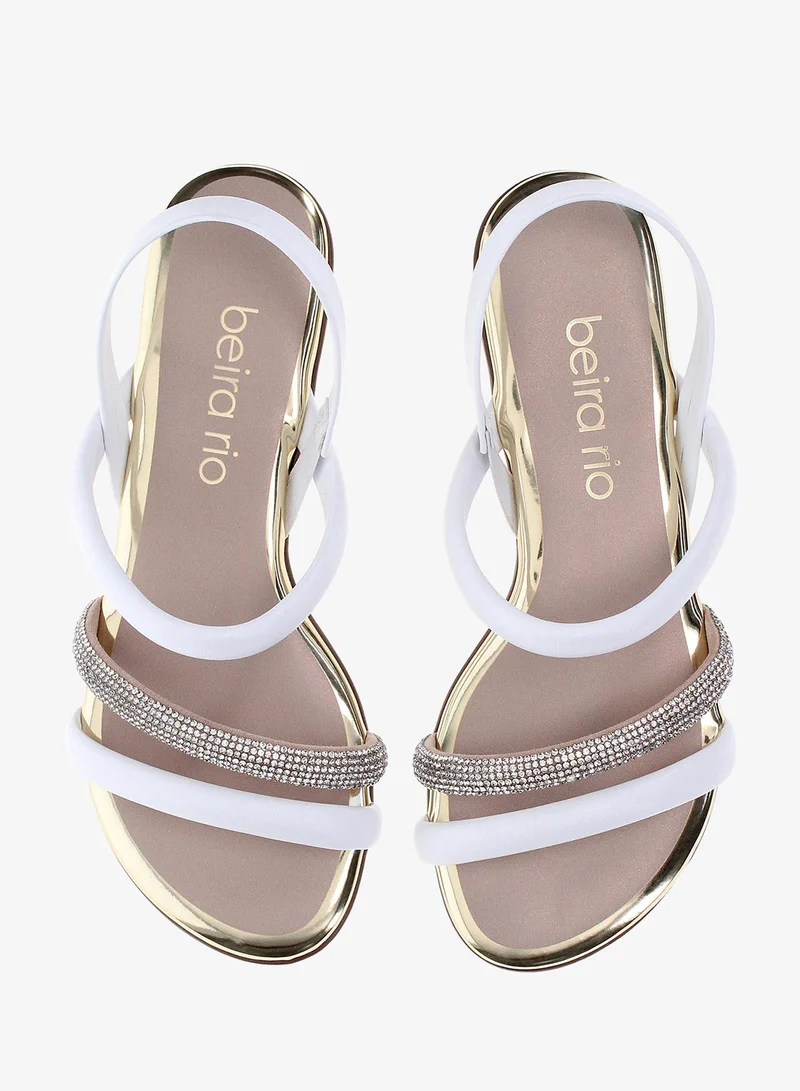 Beira Rio White Sandals with Back Strap for Women – Comfortable Slingback Sandals for Girls for Women | Best Price UAE