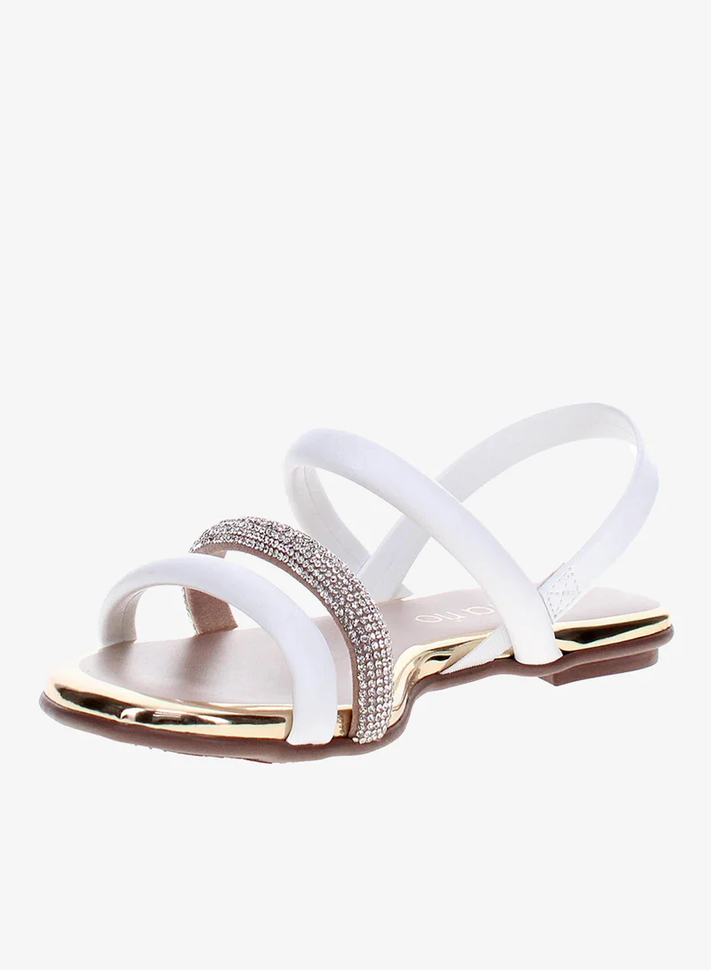 Beira Rio White Sandals with Back Strap for Women – Comfortable Slingback Sandals for Girls for Women | Best Price UAE