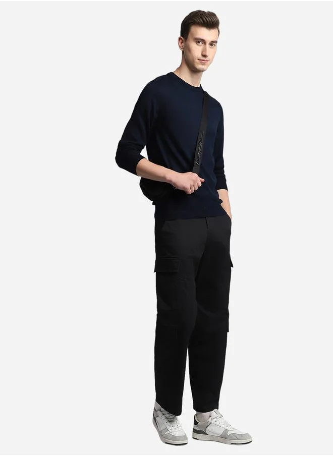 Dennis Lingo Round Neck Slim Fit Sweater by Styli