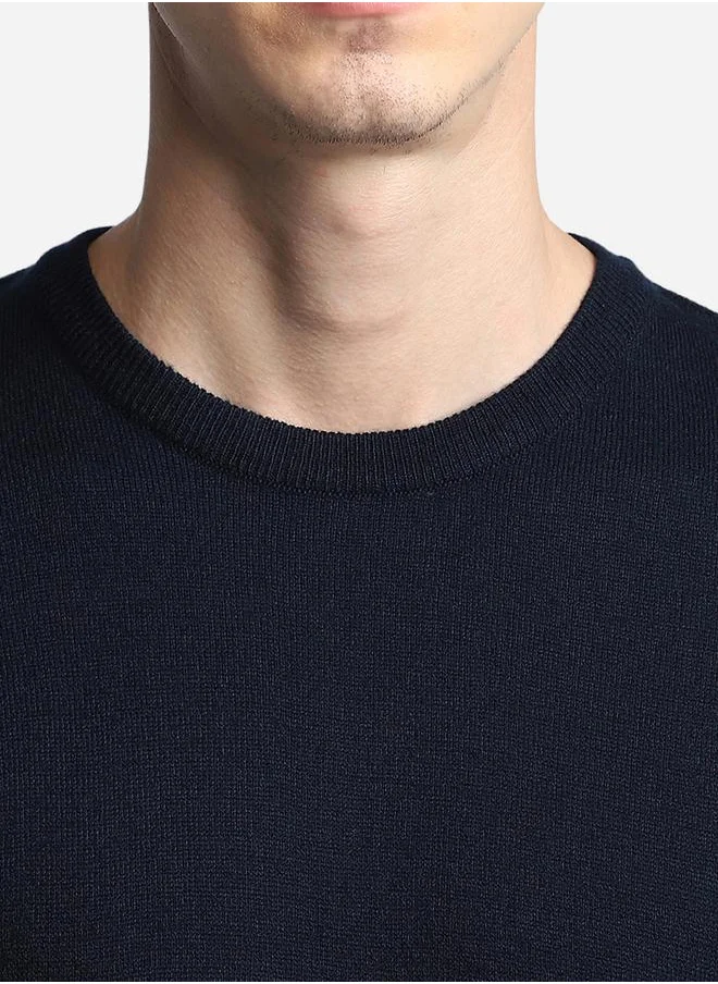 Dennis Lingo Round Neck Slim Fit Sweater by Styli
