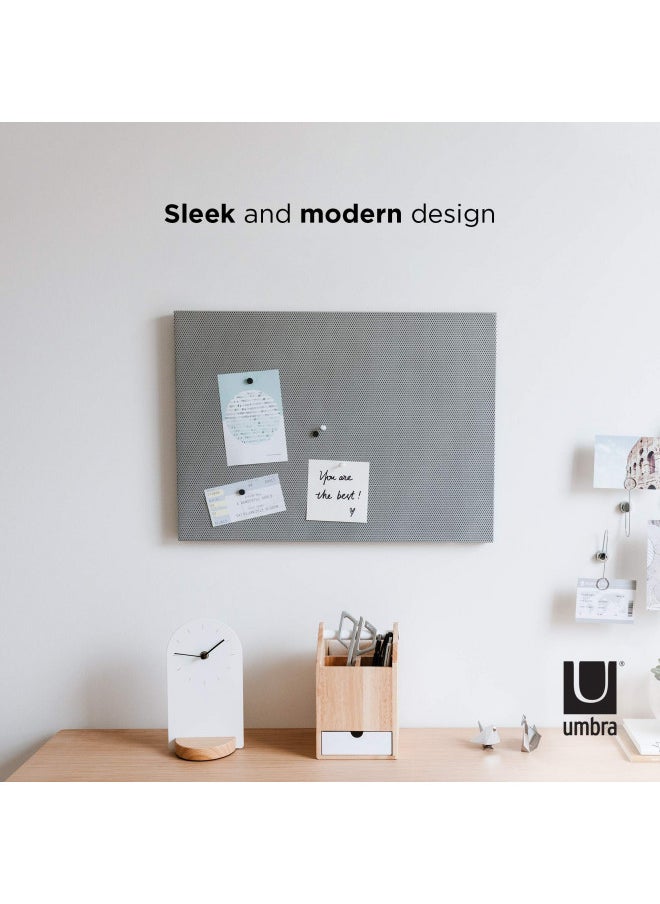 UMBRA - Umbra Bulletboard Cork Board, Bulletin Board and Magnetic Board for walls Modern Look with Dual Surface Design Includes 12 Pushpins and 12 Magnets, 21x15 Inches - Image 1