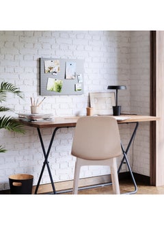 Umbra Bulletboard Cork Board, Bulletin Board and Magnetic Board for walls Modern Look with Dual Surface Design Includes 12 Pushpins and 12 Magnets, 21x15 Inches