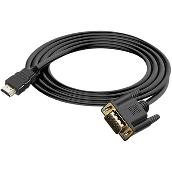 rayihni HD TO VGA ADAPTER CONVERTER - HD TO VGA CORD ADAPTER,ANTI-INTERFERENCE PERIPHERALS FOR PROJECTOR TV COMPUTER LAPTOP DESKTOP - Image 1