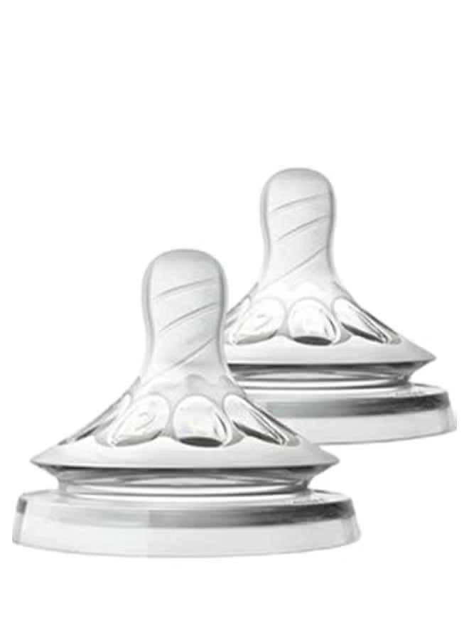 PHILIPS AVENT Set Of 2 Natural Feeding Teats Variable 3m+, SCF655- 27 - Image 1