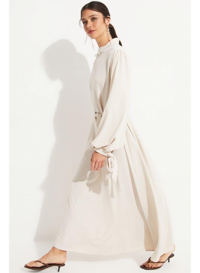 جون فستان ماكسي بحزام خصر - Image 1