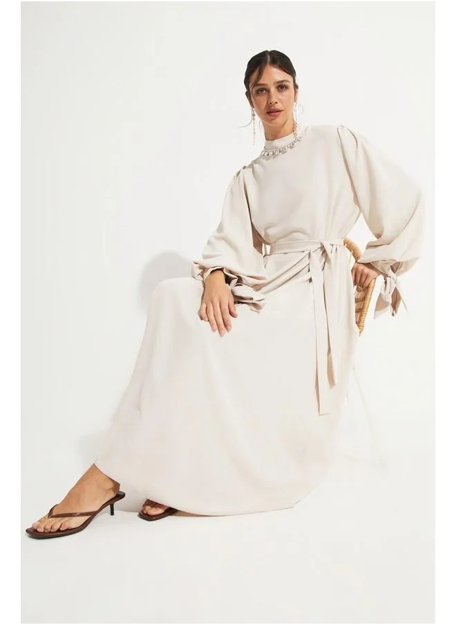 جون Tie-Waist Maxi Dress