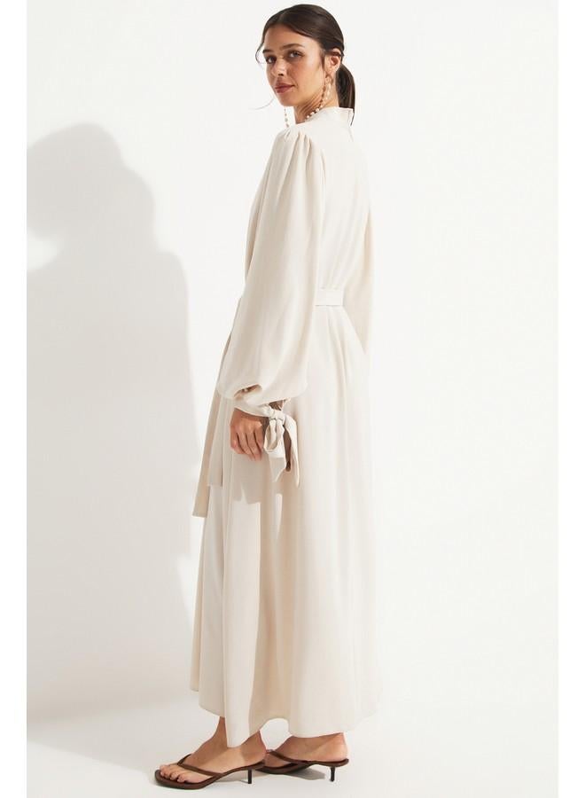 جون فستان ماكسي بحزام خصر - Image 5