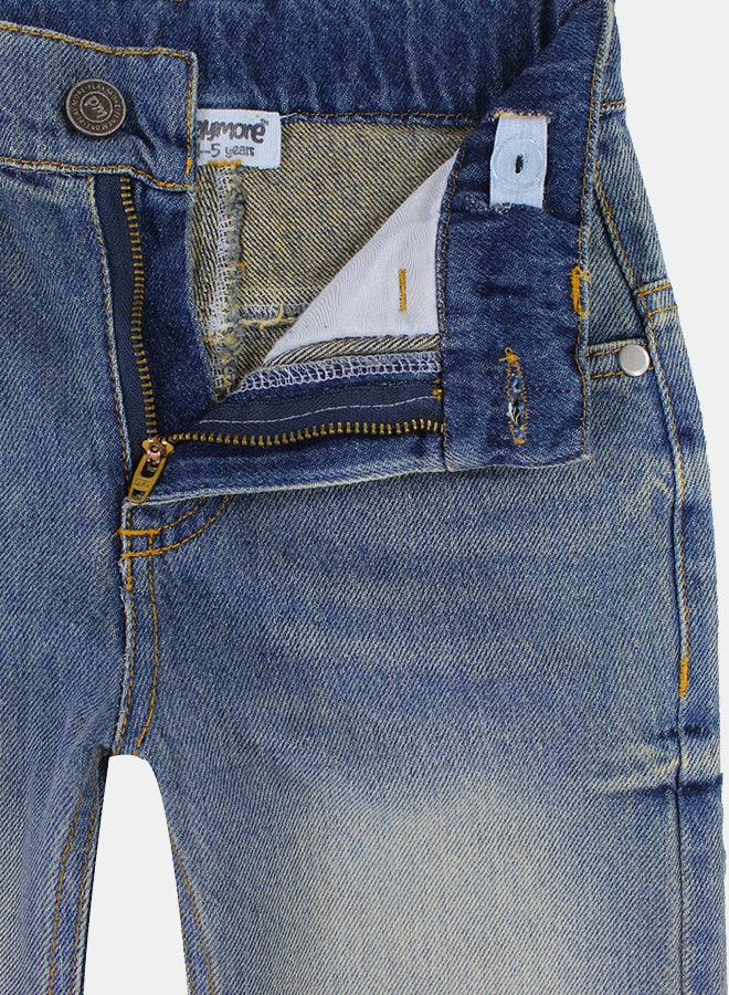 playmore Kids Unisex Light Wash Denim Pants - Image 3