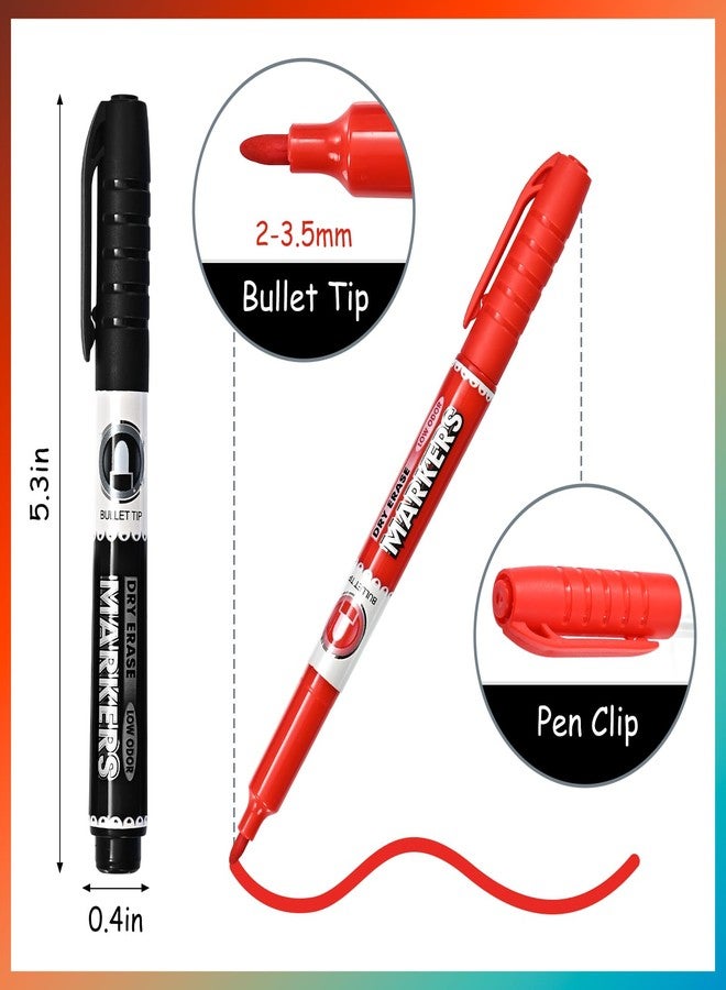 SUQJOY Dry Erase Markers, Fine Tip Whiteboard Marker, Low Odor Dry Markers with Pen Clip, Fine Point Maker, 36 pack 12 Assorted Colors Markers for Students/Teachers - Image 3