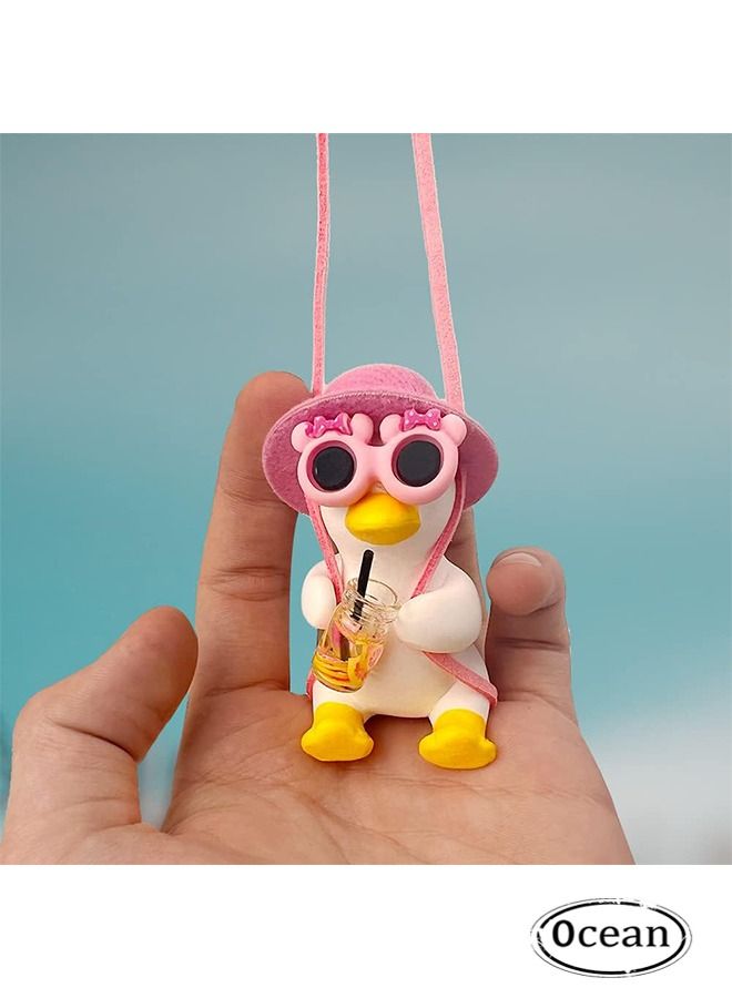 general Cool Swinging Duck Car Hanging Ornament, Pendant for Interior Rearview Mirror Decoration, and Car Rear View Mirror Hanging Accessories - Image 5
