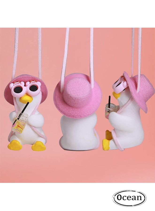 general Cool Swinging Duck Car Hanging Ornament, Pendant for Interior Rearview Mirror Decoration, and Car Rear View Mirror Hanging Accessories - Image 4