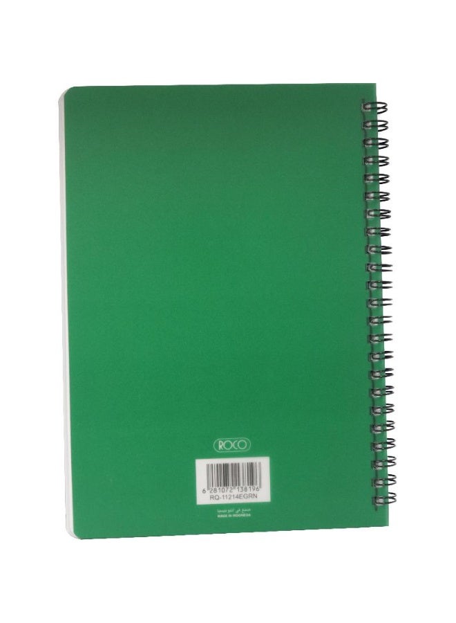 روكو دفتر ملاحظات A5، 100 ورقة، مسطر مزدوج (باللغة الإنجليزية)، أخضر - Image 2