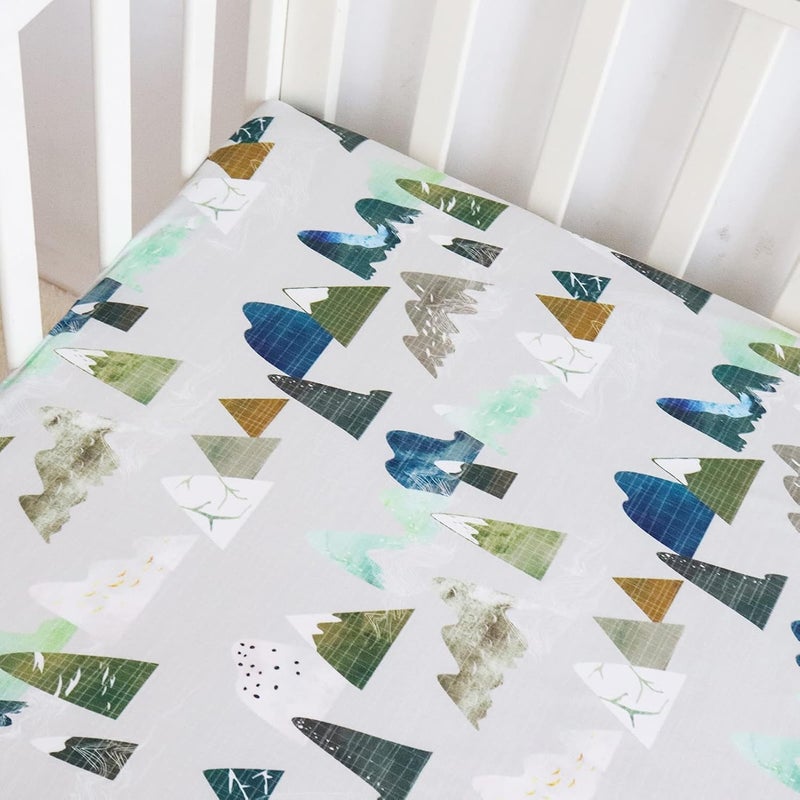 TANOFAR Mountains Baby Boy Crib Sheet Toddler Bed Sheets Soft Breathable Nursery Bedding - Image 3