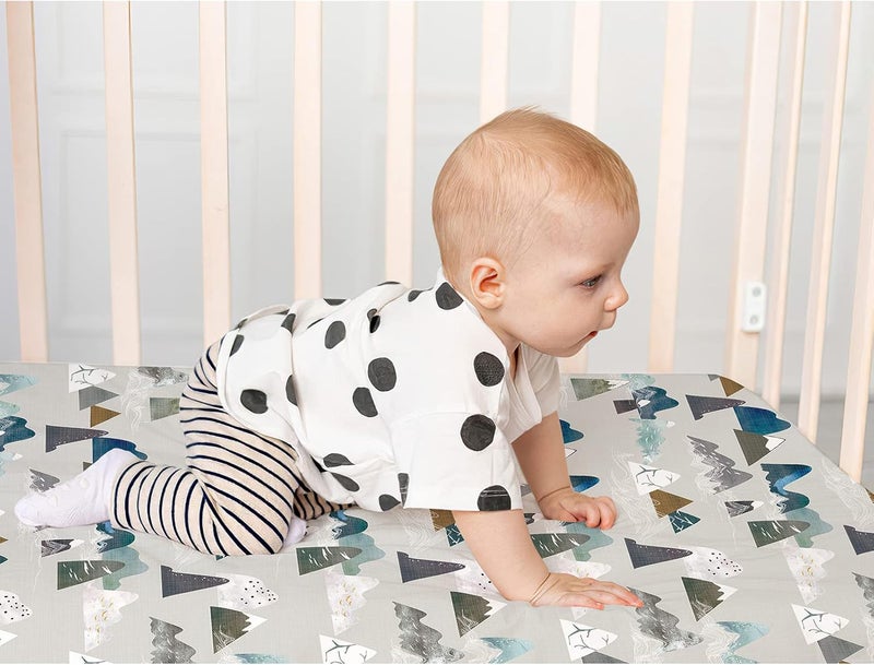 TANOFAR Mountains Baby Boy Crib Sheet Toddler Bed Sheets Soft Breathable Nursery Bedding - Image 2