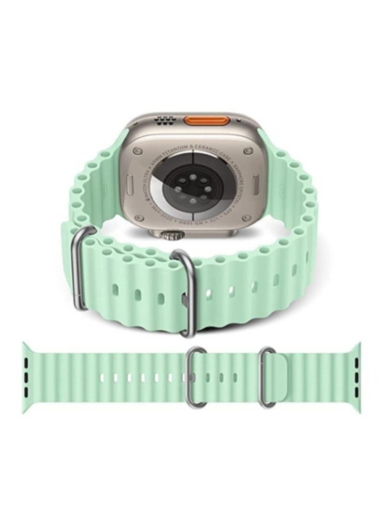 BGM - Sport New Silicone Band Compatible with Apple Watch Ultra Ocean 42/44/45/49mm Strap for iWatch Series Ultra 8 7 6 5 SE - Image 1