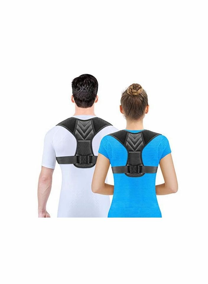 KASTWAVE Posture Corrector, Posture Corrector Adjustable Upper Back Brace, Perfect Shoulder Clavicle Support Comfortable & Breathable, Pain Relief From Neck, Back & Shoulder Universal Large - Image 1
