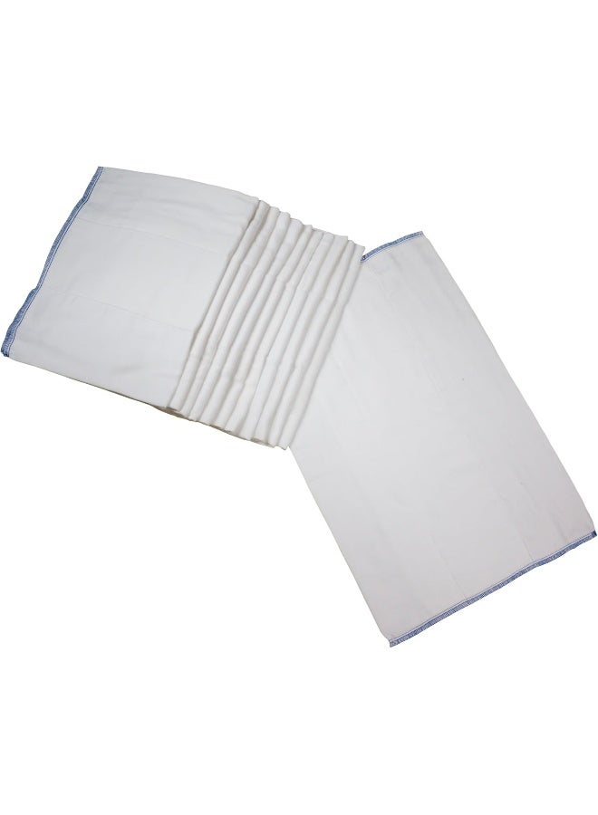 OsoCozy - Prefold Cloth Diapers (1 Dz) - Soft, Absorbent Durable Diaper Service Quality Prefolds. 100% Cotton - 14.5"x22", Fits 15-30 Lbs. - (Premium 4x8x4) - Image 1