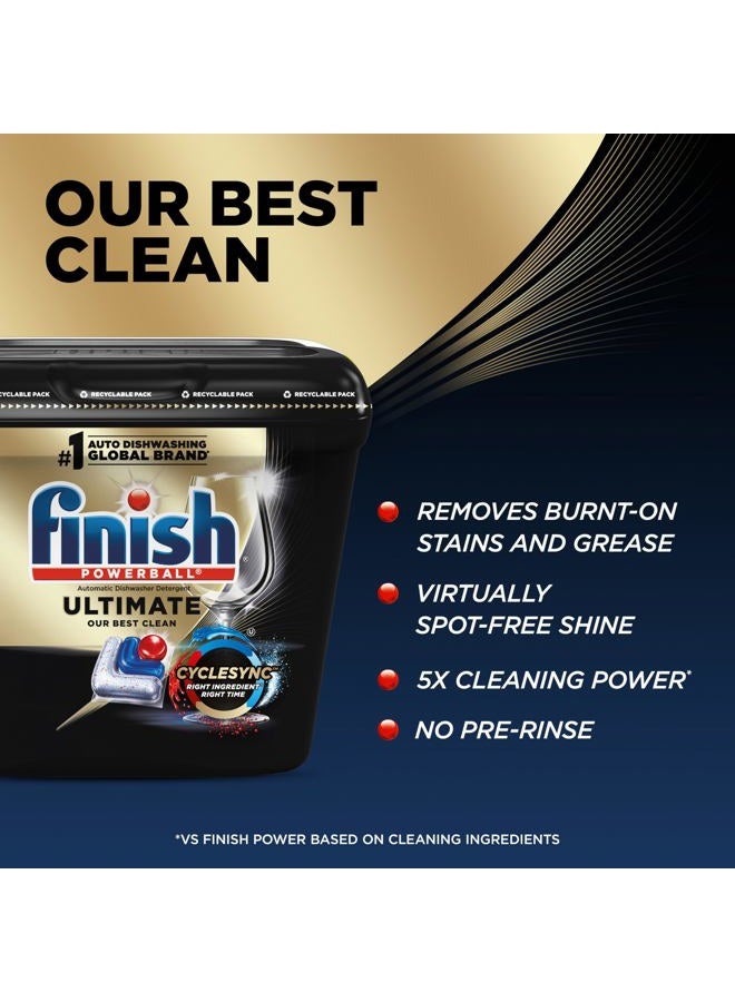 Finish Ultimate Dishwasher Pods, No Pre-Rinse Dishwasher Detergent Soap Removes Burnt-On Stain, with CycleSync Technology, Degreasing & Scrubbing Power, 52 Count - Image 2