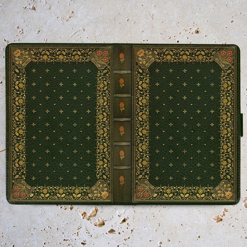 KleverCase Universal Book Cover for eBook Readers. Fits All e-Reader Brands Including Kobo, Nook, Kindle Paperwhite (inc 12th Gen & Signature Edition), Kindle, storytel and More. (Ornate Green) - Image 2